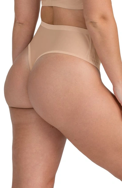 Shop Honeylove Silhouette Shaping Thong In Sand