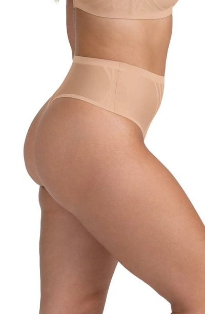 Shop Honeylove Silhouette Shaping Thong In Sand