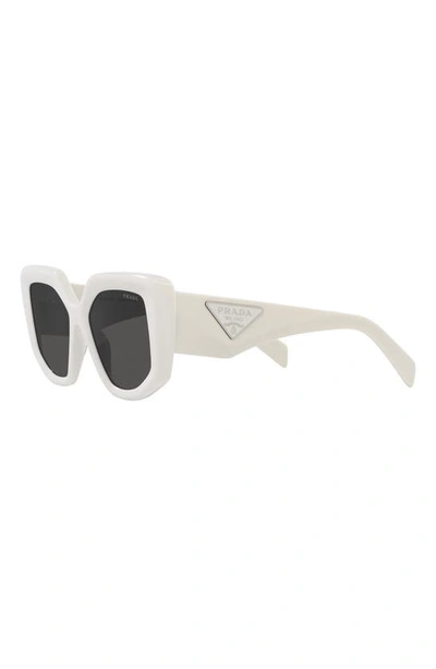 Shop Prada 50mm Geometric Sunglasses In Bone