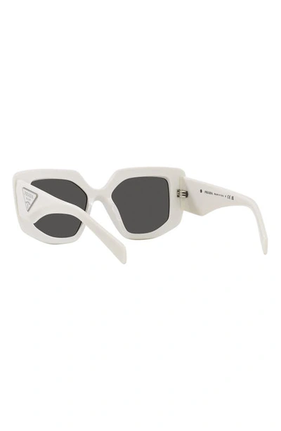 Shop Prada 50mm Geometric Sunglasses In Bone