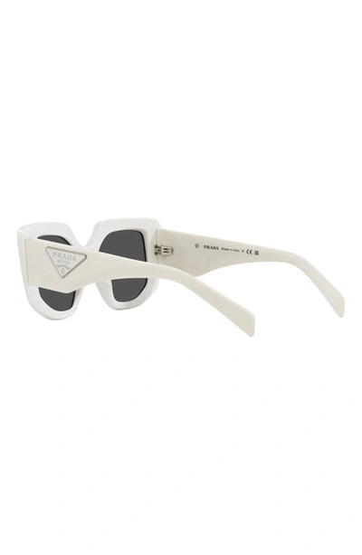 Shop Prada 50mm Geometric Sunglasses In Bone