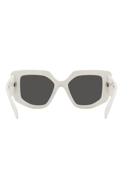 Shop Prada 50mm Geometric Sunglasses In Bone