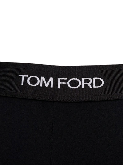 Shop Tom Ford Woman's Black Stretch Lycra Leggings