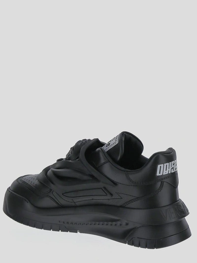 Shop Versace Odissea Low-top Sneakers In Black