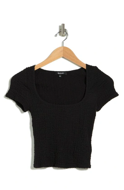 Shop Madewell Fast Track Square Neck Top In True Black