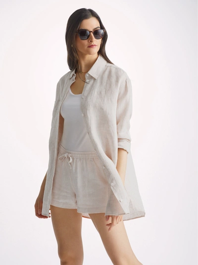 Derek Rose Women's Shorts Vienna Linen Sand In Sand