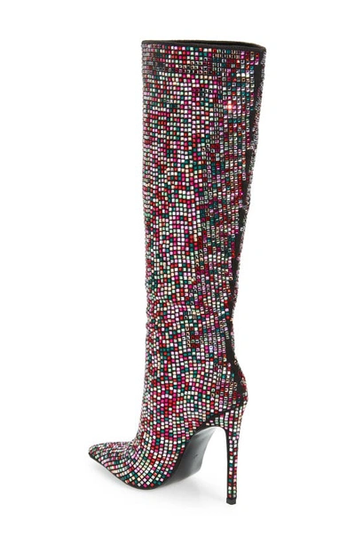 Shop Azalea Wang Izzy Tall Boot In Pink Multi