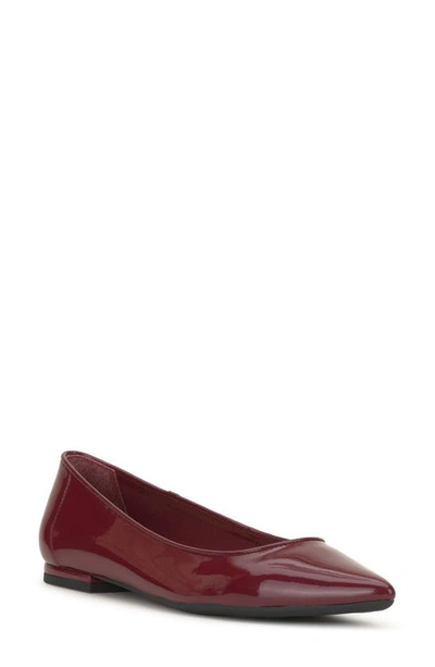 Shop Jessica Simpson Cazzedy Pointed Toe Flat In Malbec