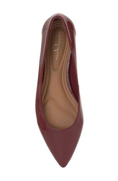 Shop Jessica Simpson Cazzedy Pointed Toe Flat In Malbec