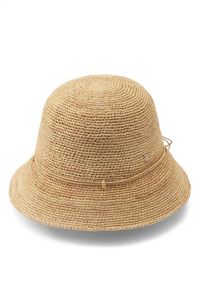 Shop Helen Kaminski Rosie Packable Raffia Bucket Hat In Natural