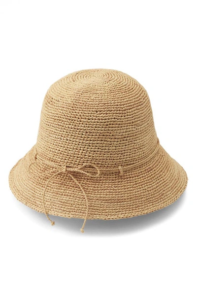 Shop Helen Kaminski Rosie Packable Raffia Bucket Hat In Natural