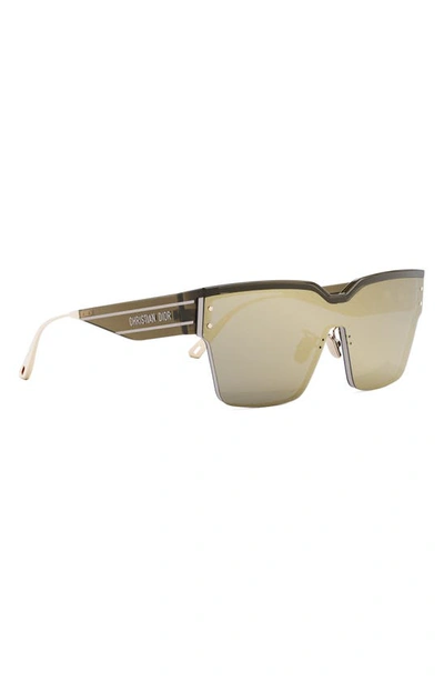 Shop Dior 'club M3u Mask Sunglasses In Shiny Dark Brown / Mirror