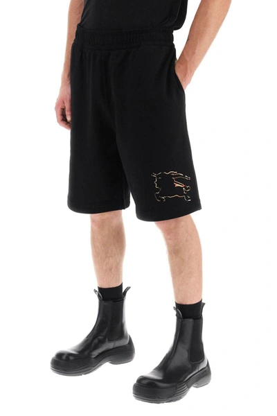 Shop Burberry 'horwood' Shorts In Black