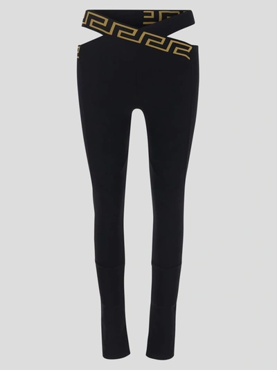 Shop Versace Underwear Leggings In Black