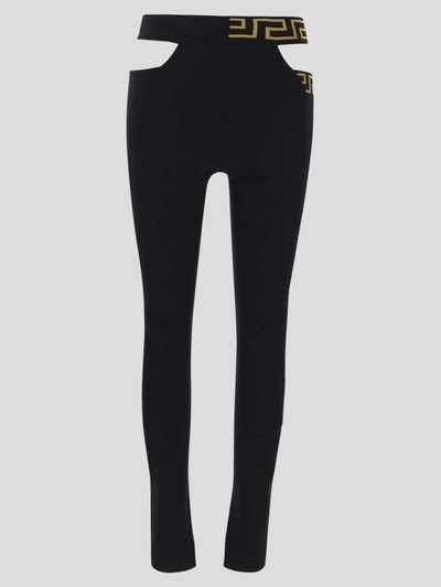 Shop Versace Underwear Leggings In Black