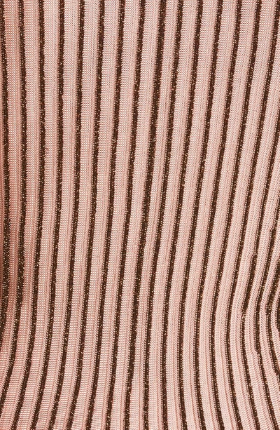 Shop Jean Paul Gaultier Body Morph Trompe L'oeil Rib Sweater In Pink/ Brown