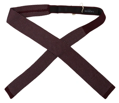 Shop Lanvin Bordeaux Dotted Classic Neckmen's Adjustable Men Silk Men's Tie