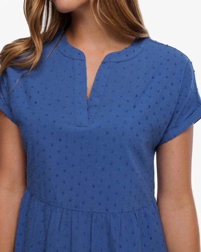 Shop Southern Tide Colette Swiss Dot Dress In Seven Seas Blue In Multi