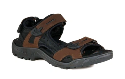 Shop Ecco Men's Yucatan Sandal In Bison/black