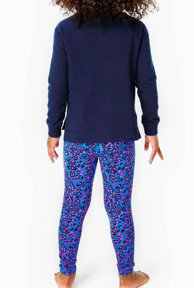 Shop Lilly Pulitzer Mini Weekender Legging In Growl And Prowl In Blue