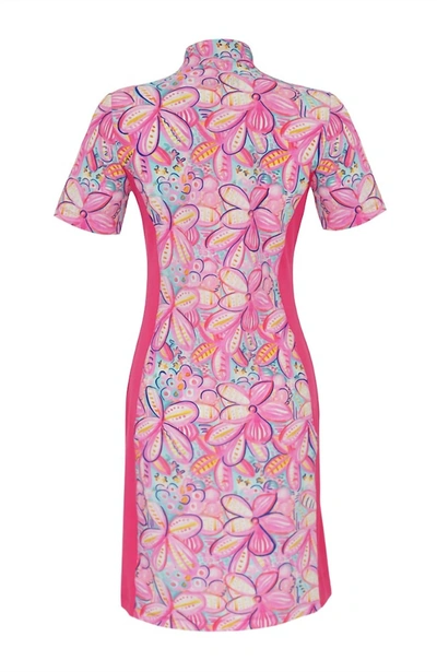Shop Dolcezza Floral Sport Dress In Pink