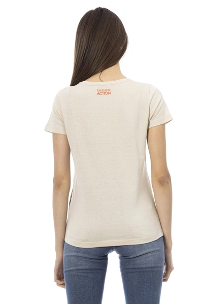 Shop Trussardi Action Beige Cotton Tops &amp; Women's T-shirt