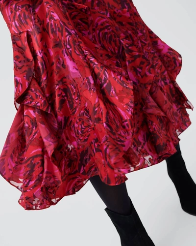 Shop Diane Von Furstenberg Iva Dress In Eye Of The Rose Forb Fruit In Red