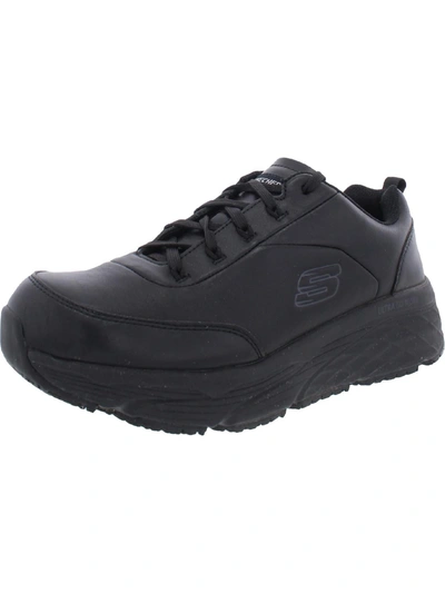 Shop Skechers Elite Sr-kajus Womens Leather Work Safety Shoes In Black