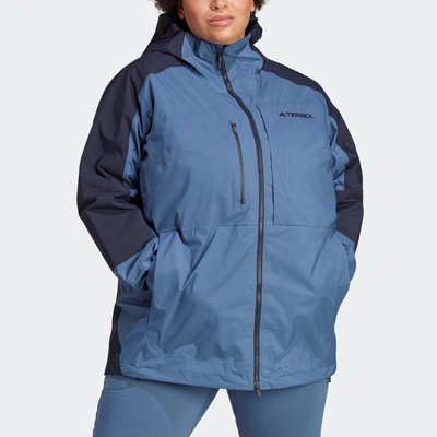 Shop Adidas Originals Women's Adidas Terrex Xploric Rain. Rdy Hiking Jacket (plus Size) In Multi