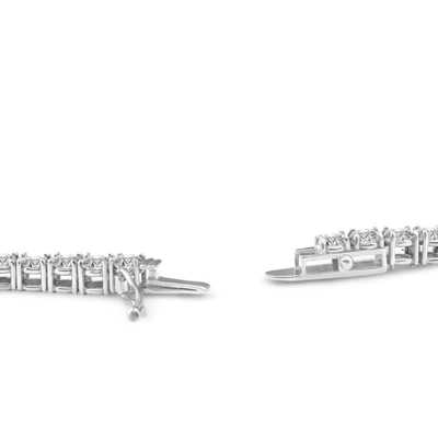 Pompeii3 15" 20ct Tw Round Cut Lab Grown Diamond Tennis Necklace 14k White Gold In Multi