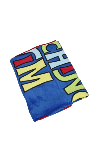Shop Moschino Beach Towels Swim Cotton Blue Fuchsia