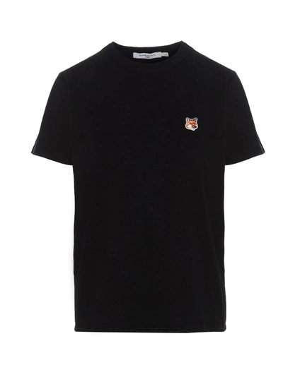 Shop Maison Kitsuné Fox Head Patch T-shirt Black