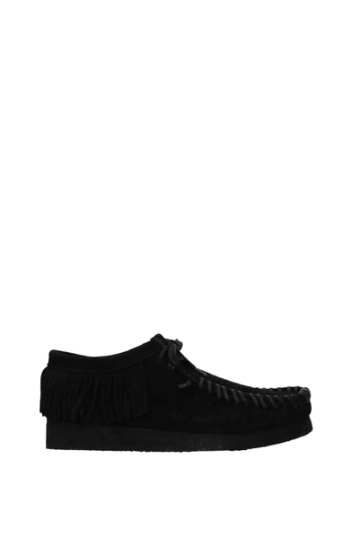 Shop Palm Angels Loafers By Clarks Suede Black Black