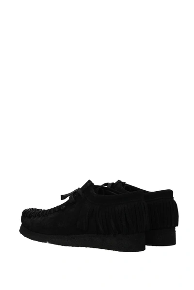 Shop Palm Angels Loafers By Clarks Suede Black Black