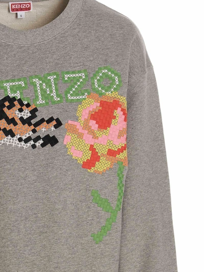 Shop Kenzo Logo Embroidery Sweatshirt