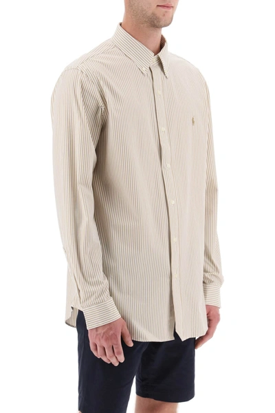 Shop Polo Ralph Lauren Striped Cotton Poplin Shirt