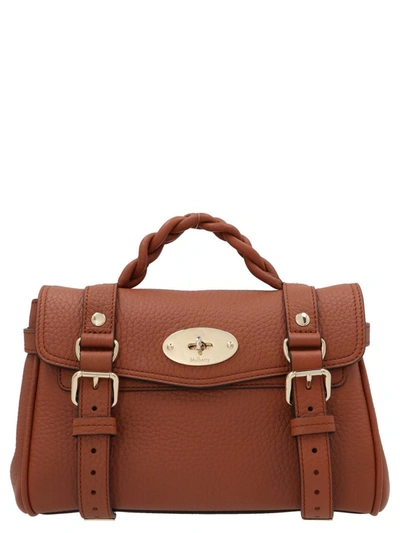 Shop Mulberry 'alexa' Mini Handbag In Brown