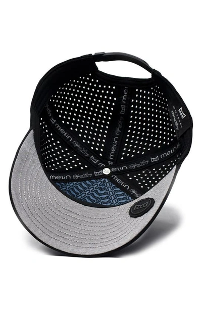 Shop Melin Odyssey Stacked Hydro Performance Snapback Hat In Black