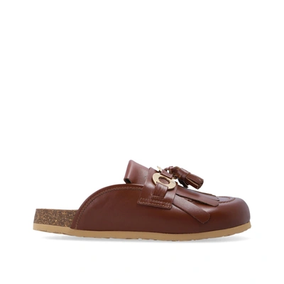 Shop See By Chloé Lyvi Leather Mules In Brown