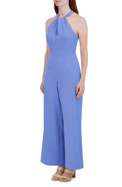 Shop Julia Jordan Halter Neck Jumpsuit In Blue Bell