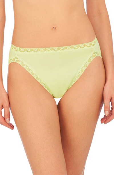 Shop Natori Bliss 3-pack French Cut Briefs In Java/ Grey/ Lime