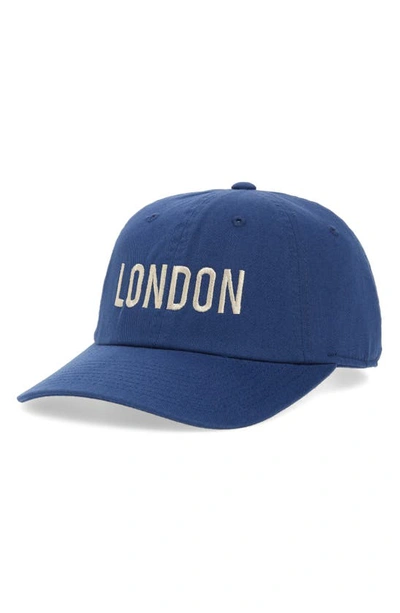 Shop American Needle Slouch London Embroidered Baseball Cap In Royal