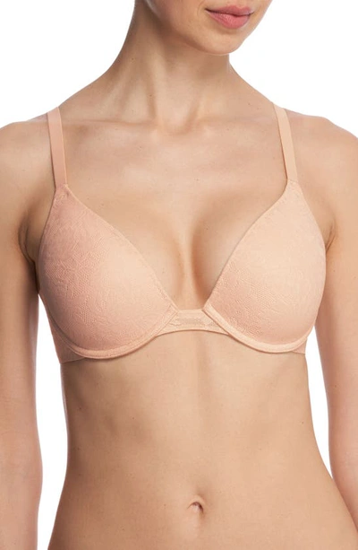 Shop Natori Levitate Underwire Contour Plunge Bra In Cameo Rose