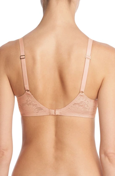 Shop Natori Levitate Underwire Contour Plunge Bra In Cameo Rose