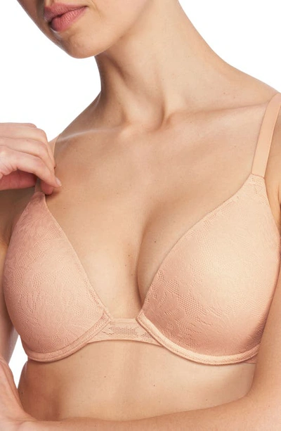 Natori Levitate Underwire Contour Plunge Bra In Cameo Rose