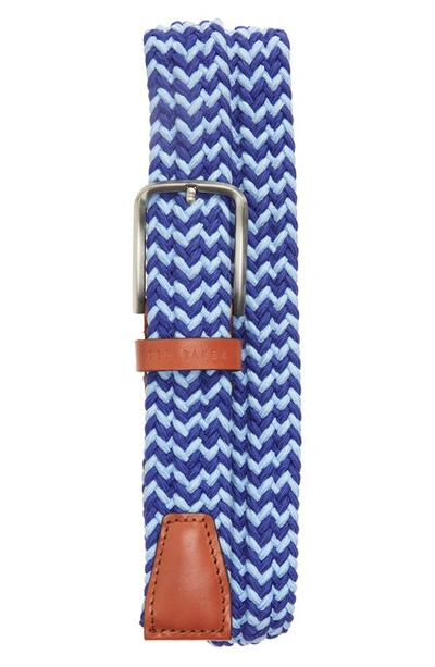 Shop Ted Baker London Callen Woven Elastic Belt In Blue