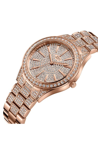 Shop Jbw Cristal 34 Diamond Bracelet Watch, 34mm In Rose Gold