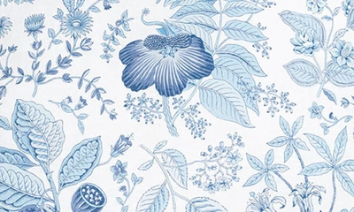 Matouk Pomegranate Linen Euro Sham In Porcelain Blue
