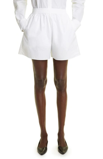 Shop The Row Gunther Cotton Shorts In White