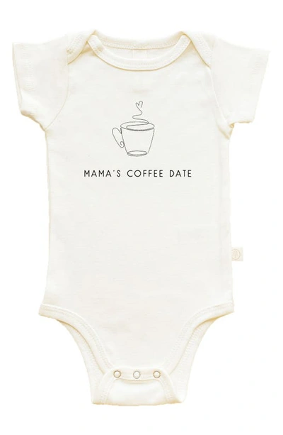 Shop Tenth & Pine Mama's Coffee Date Organic Cotton Bodysuit In Natural